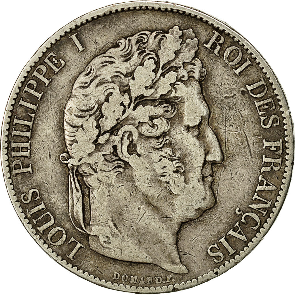 Coin, France, Louis-Philippe, 5 Francs, 1845, Lille, VF(30-35), Silver