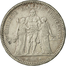 Monnaie, France, Hercule, 5 Francs, 1871, Paris, Trident, TB+, Gadoury 744