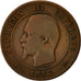 Moneta, Francia, Napoleon III, 10 Centimes, 1857, Rouen, B+, KM 771.2