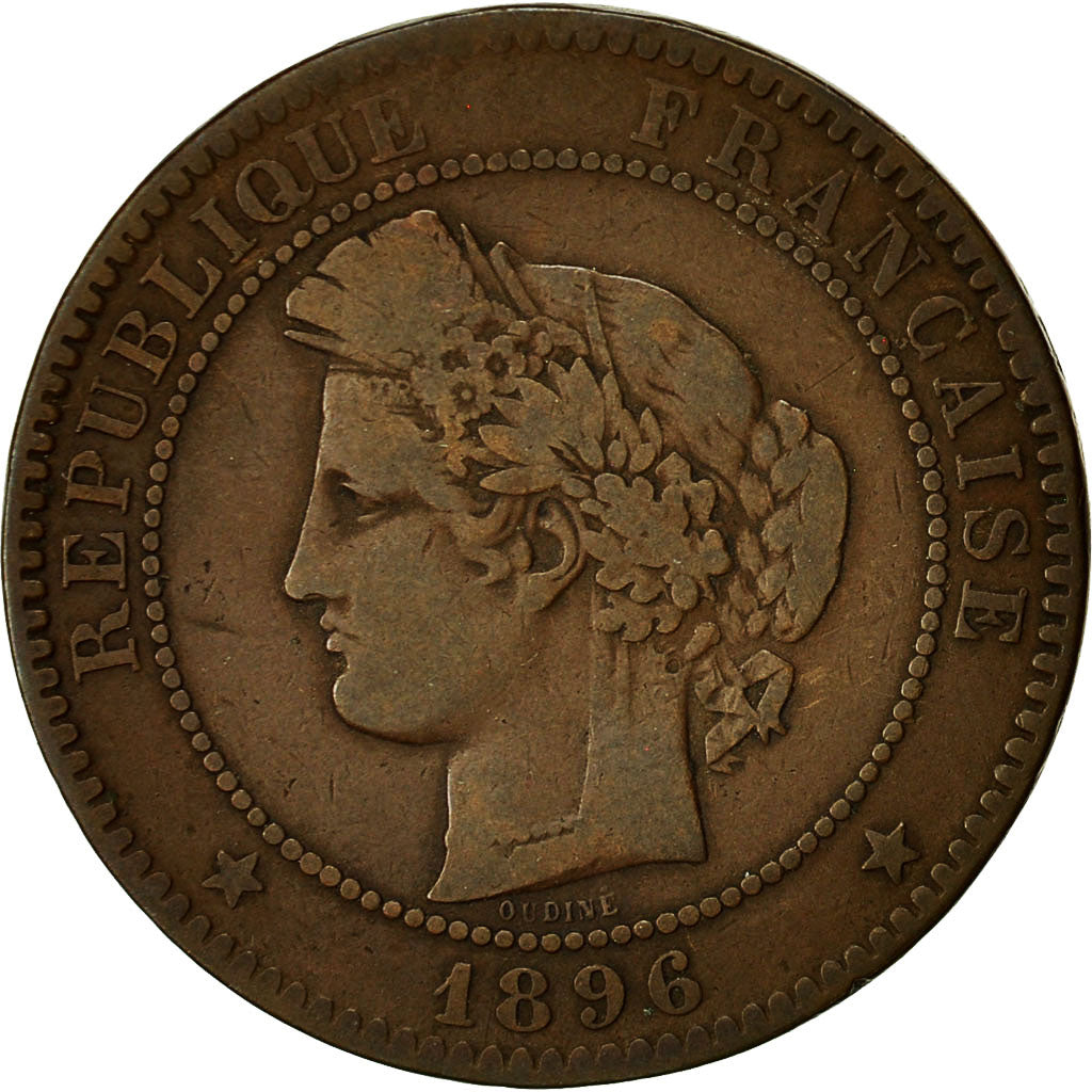 Coin, France, Cérès, 10 Centimes, 1896, Paris, Torche, VF(20-25), Bronze