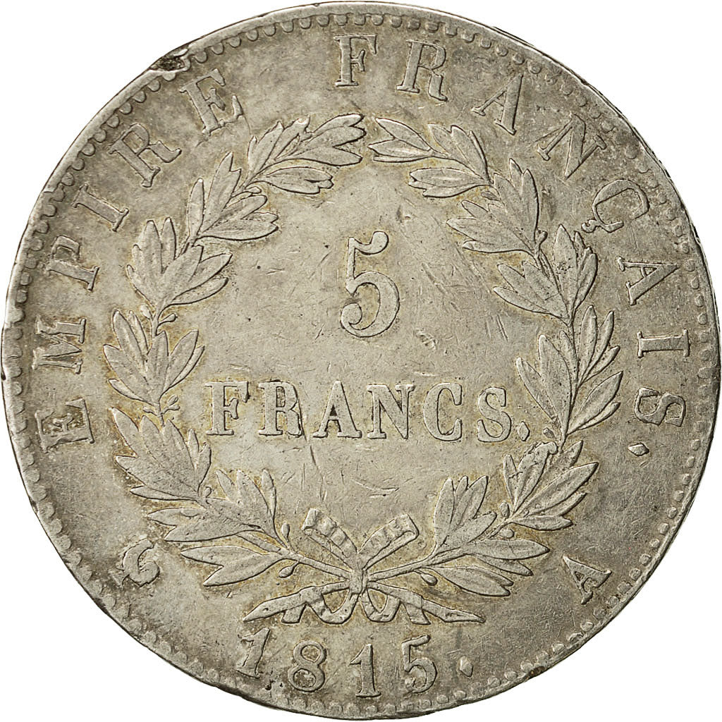 Coin, France, Napoléon I, 5 Francs, 1815, Paris, EF(40-45), Silver, KM:704.1