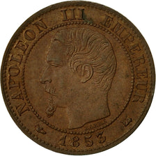 Moneta, Francia, Napoleon III, Centime, 1853, Bordeaux, BB+, KM 775.5