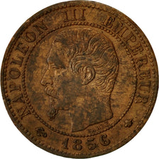 Moneda, Francia, Napoleon III, Centime, 1856, Strasbourg, MBC+, KM 775.3