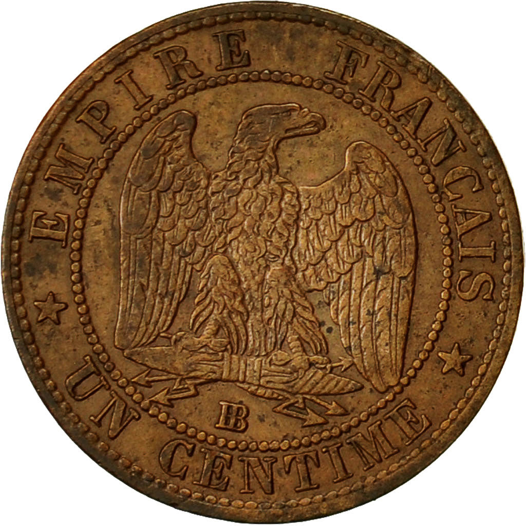 Münze, Frankreich, Napoleon III, Centime, 1856, Strasbourg, SS+, KM 775.3