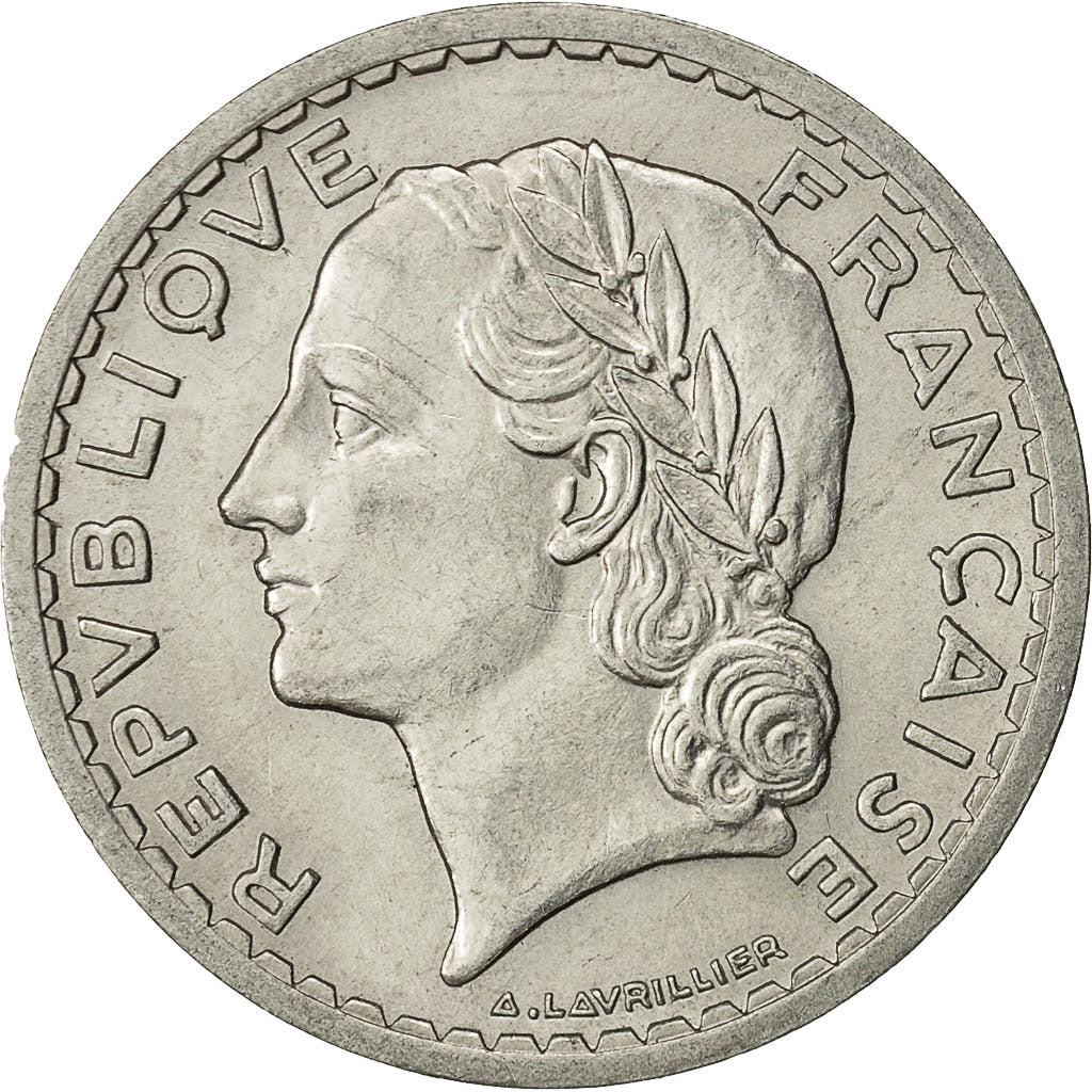 Monnaie, France, Lavrillier, 5 Francs, 1945, Paris, SUP, Aluminium, Gadoury:766