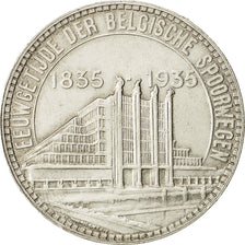 Coin, Belgium, 50 Francs, 50 Frank, 1935, AU(50-53), Silver, KM:107.1