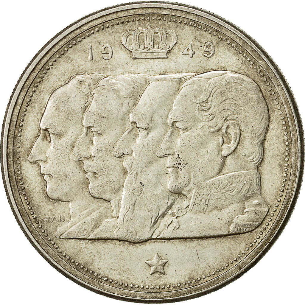 Coin, Belgium, 100 Francs, 100 Frank, 1949, AU(55-58), Silver, KM:139.1
