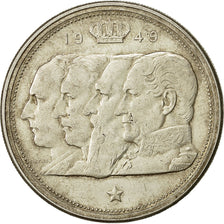 Coin, Belgium, 100 Francs, 100 Frank, 1949, AU(55-58), Silver, KM:139.1
