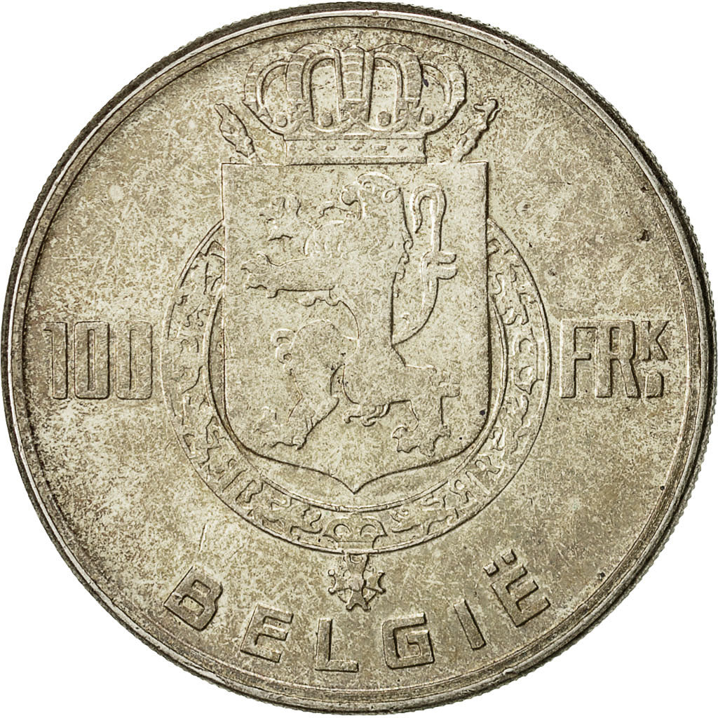 Coin, Belgium, 100 Francs, 100 Frank, 1949, AU(55-58), Silver, KM:139.1