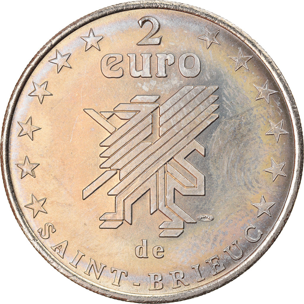 Francia, Token, Euro des Villes, 2 Euro Saint-Brieuc, 1997, SC, Cobre - níquel