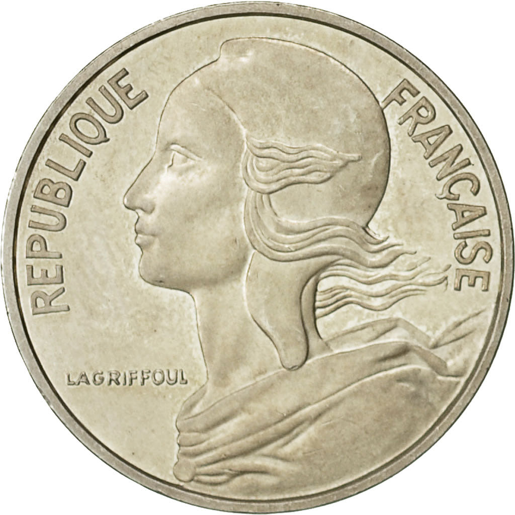 Coin, France, 5 Centimes, 1977, Piéfort, MS(63), Silver, KM:P570, Gadoury:22.P2