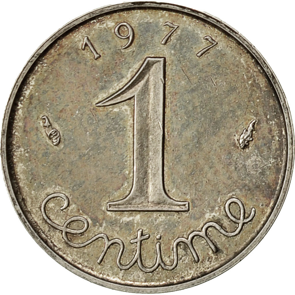 Coin, France, Centime, 1977, AU(55-58), Silver, KM:P567, Gadoury:4.P2