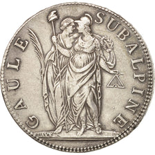 ITALIAN STATES, PIEDMONT REPUBLIC, 5 Francs, Year 10 (1801), KM:4