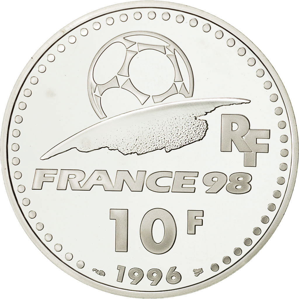 Coin, France, 10 Francs, 1996, MS(63), Silver, KM:1166, Gadoury:C168