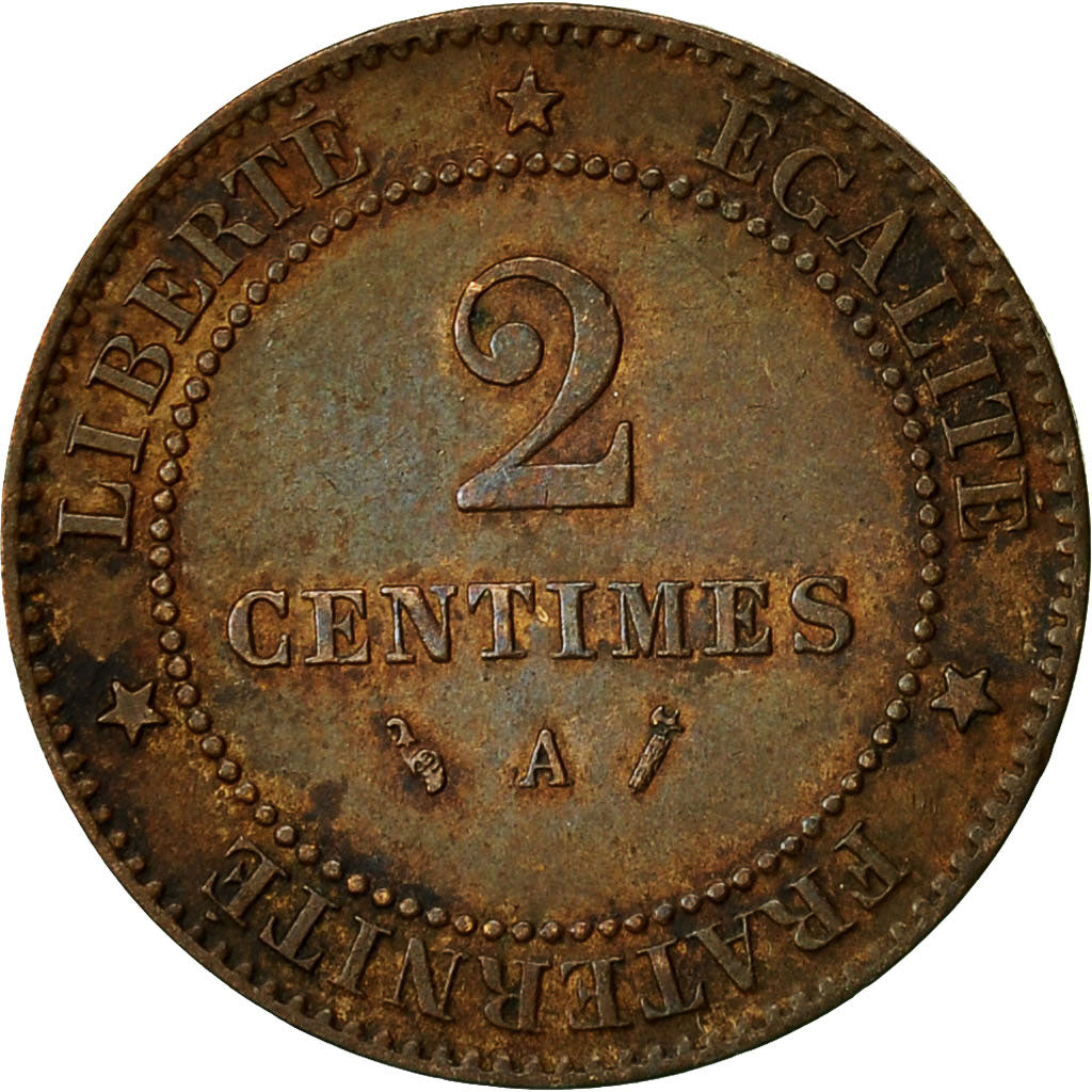 Coin, France, Cérès, 2 Centimes, 1885, Paris, EF(40-45), Bronze, KM:827.1