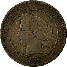 Monnaie, France, Cérès, 10 Centimes, 1877, Paris, B, Bronze, Gadoury:265a