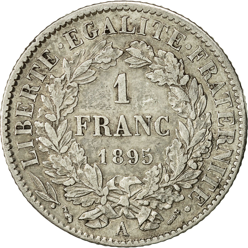 Coin, France, Cérès, Franc, 1895, Paris, EF(40-45), Silver, KM:822.1