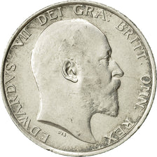 Coin, Great Britain, Edward VII, Shilling, 1910, EF(40-45), Silver, KM:800