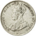 Coin, Ceylon, George V, 10 Cents, 1921, EF(40-45), Silver, KM:104a