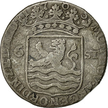 Munten, Nederland, ZEELAND, 6 Stuivers, Scheepjesschelling, 1765, FR, Zilver