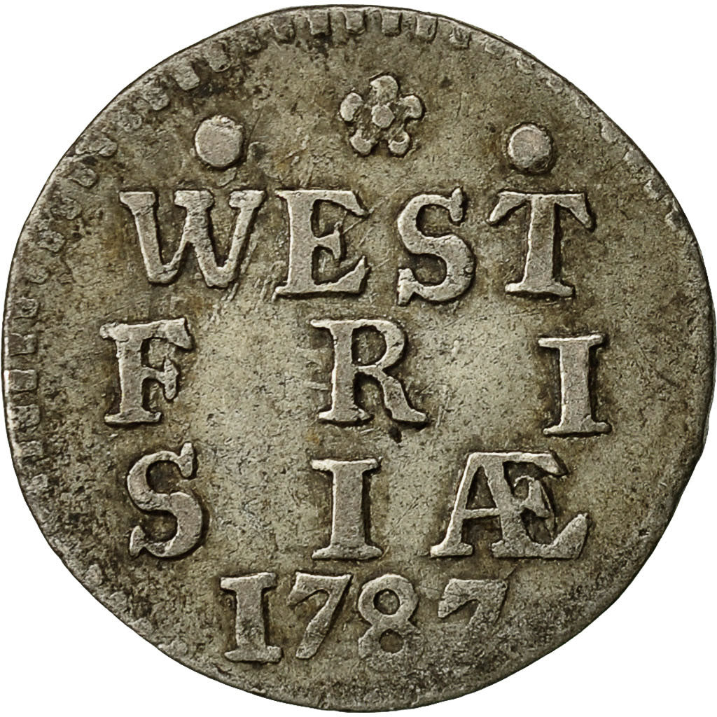 Moneda, Países Bajos, WEST FRIESLAND, 2 Stuivers, Double Wapenstuiver, 1787