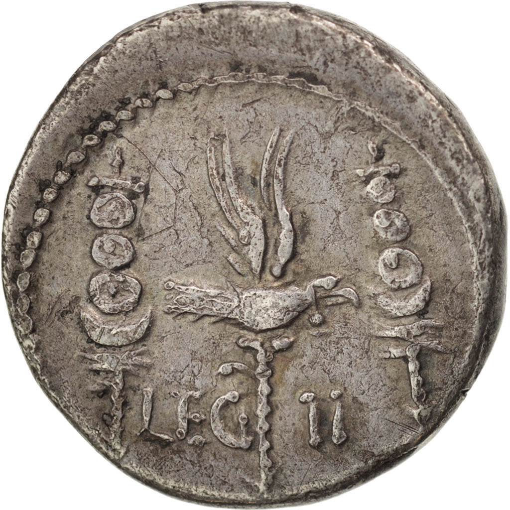 Marc Antony, Legionary Denarius, 32-31 BC, Patrae Mint, Second Legion, Sear 369