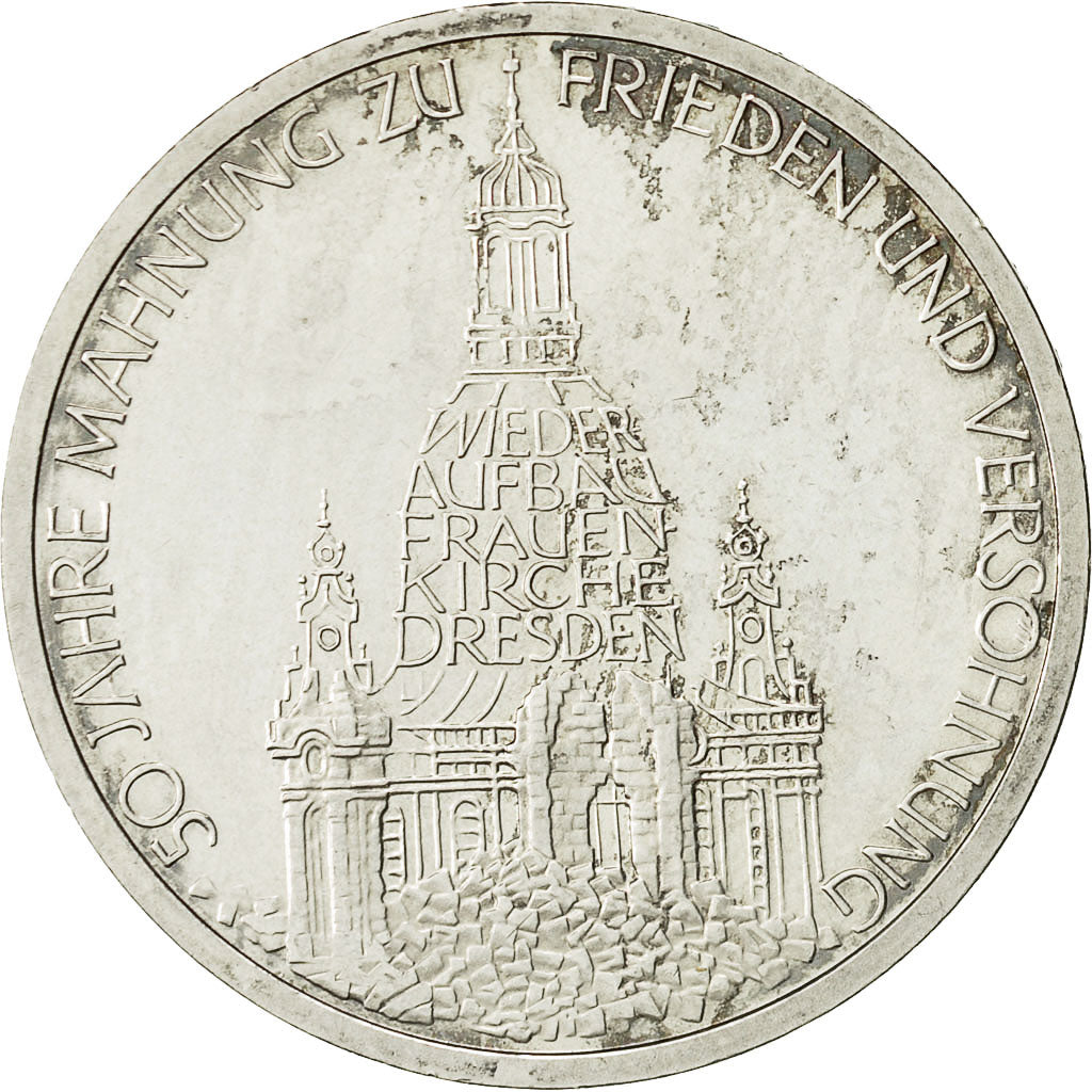 Coin, GERMANY - FEDERAL REPUBLIC, 10 Mark, 1995, Hamburg, Germany, AU(55-58)