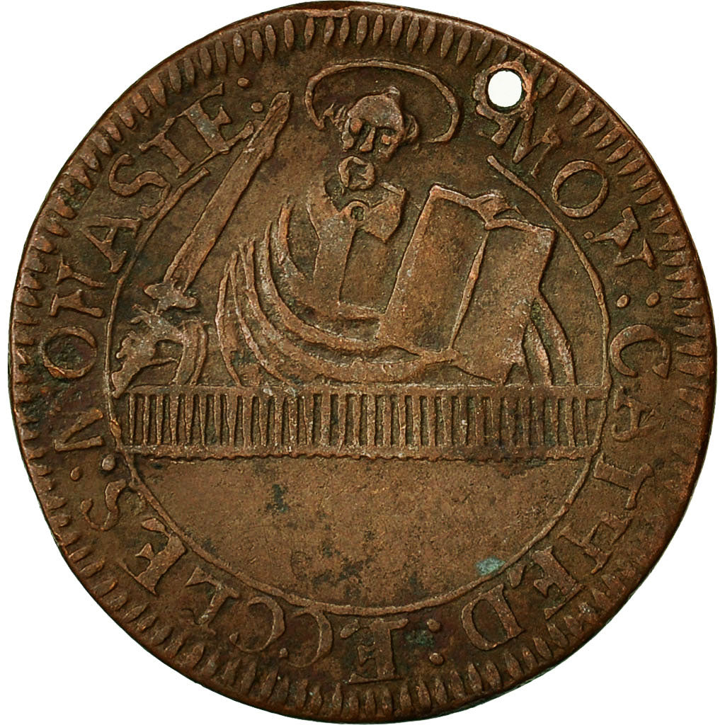 Moneda, Estados alemanes, MUNSTER, 4 Pfennig, 1790, Munster, MBC, Cobre, KM:446