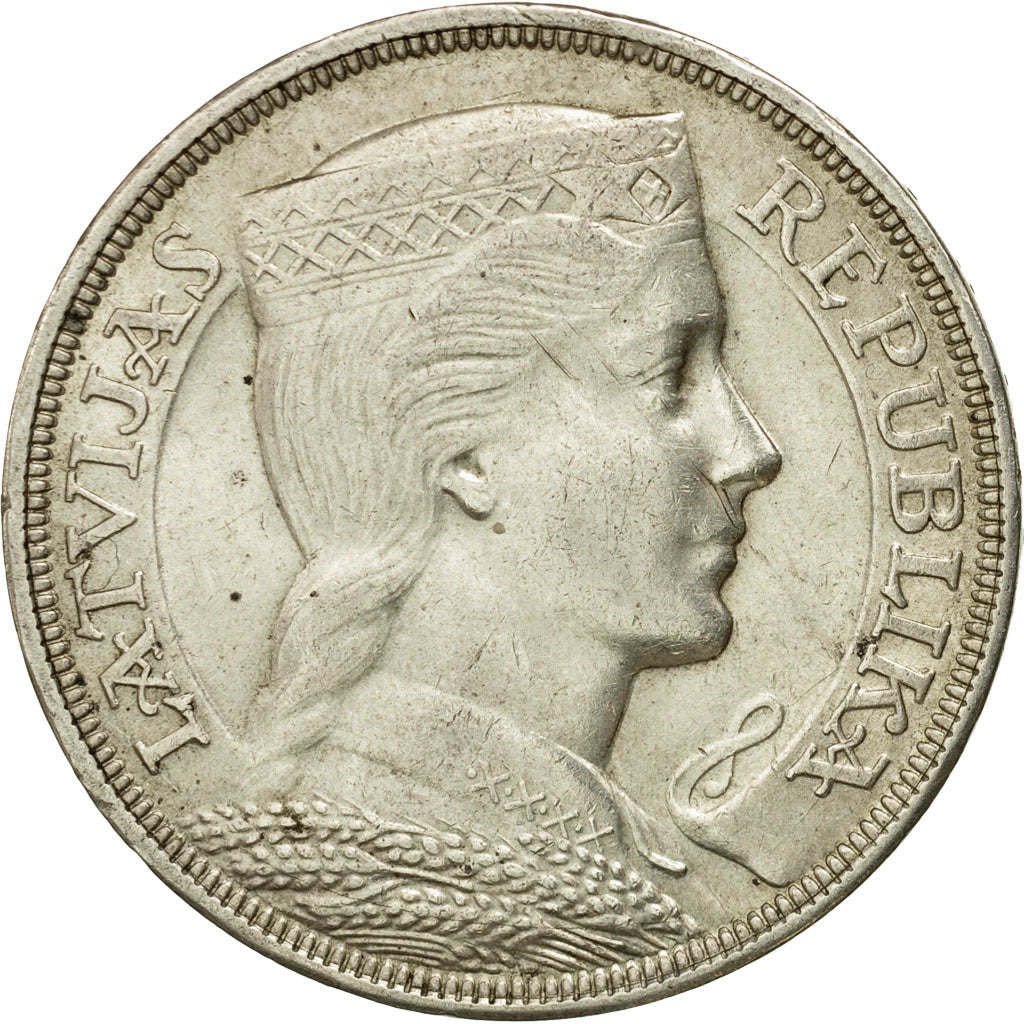 Münze, Latvia, 5 Lati, 1931, SS, Silber, KM:9