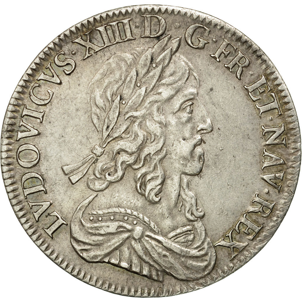 Monnaie, France, Louis XIII, 1/2 Écu, deuxième poinçon de Warin, 1643, Paris