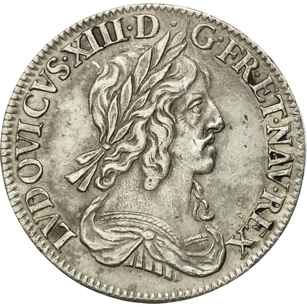 Moneta, Francia, Louis XIII, 1/4 Écu 2e poinçon de Warin, 1642, Paris, Gad 48