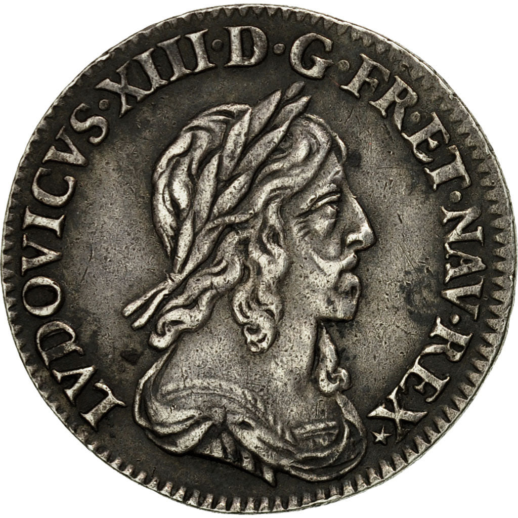 Munten, Frankrijk, Louis XIII, 1/12 Écu, 2e poinçon de Warin, 1642, Paris, Gad46