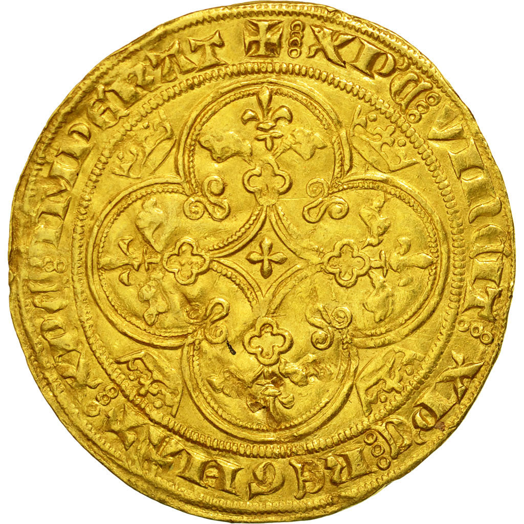 Coin, France, Philippe VI, Chaise d'or, 1346, AU(50-53), Gold, Duplessy:258