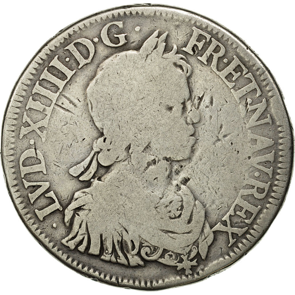 Moneta, Francia, LOUIS XIV / LOUIS XIII, Ecu, Undated (1643), Paris,C1944