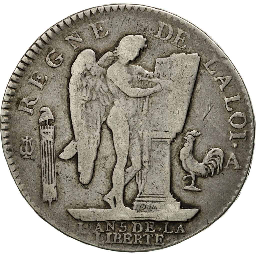 Moneta, Francia, Écu de 6 livres françois, 1793, Paris, MB+, KM 615.1