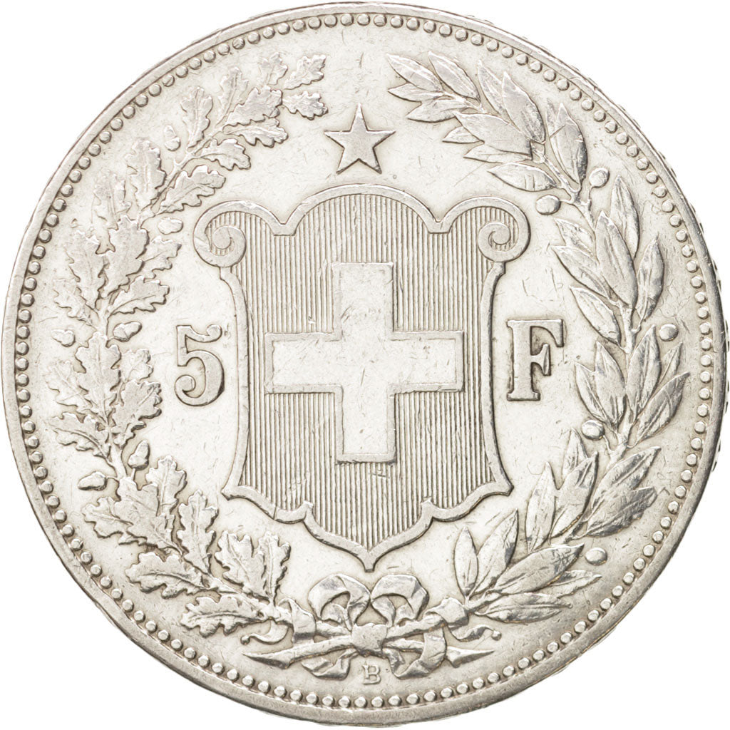 Switzerland, 5 Francs, 1907, Bern, Silver, KM:34