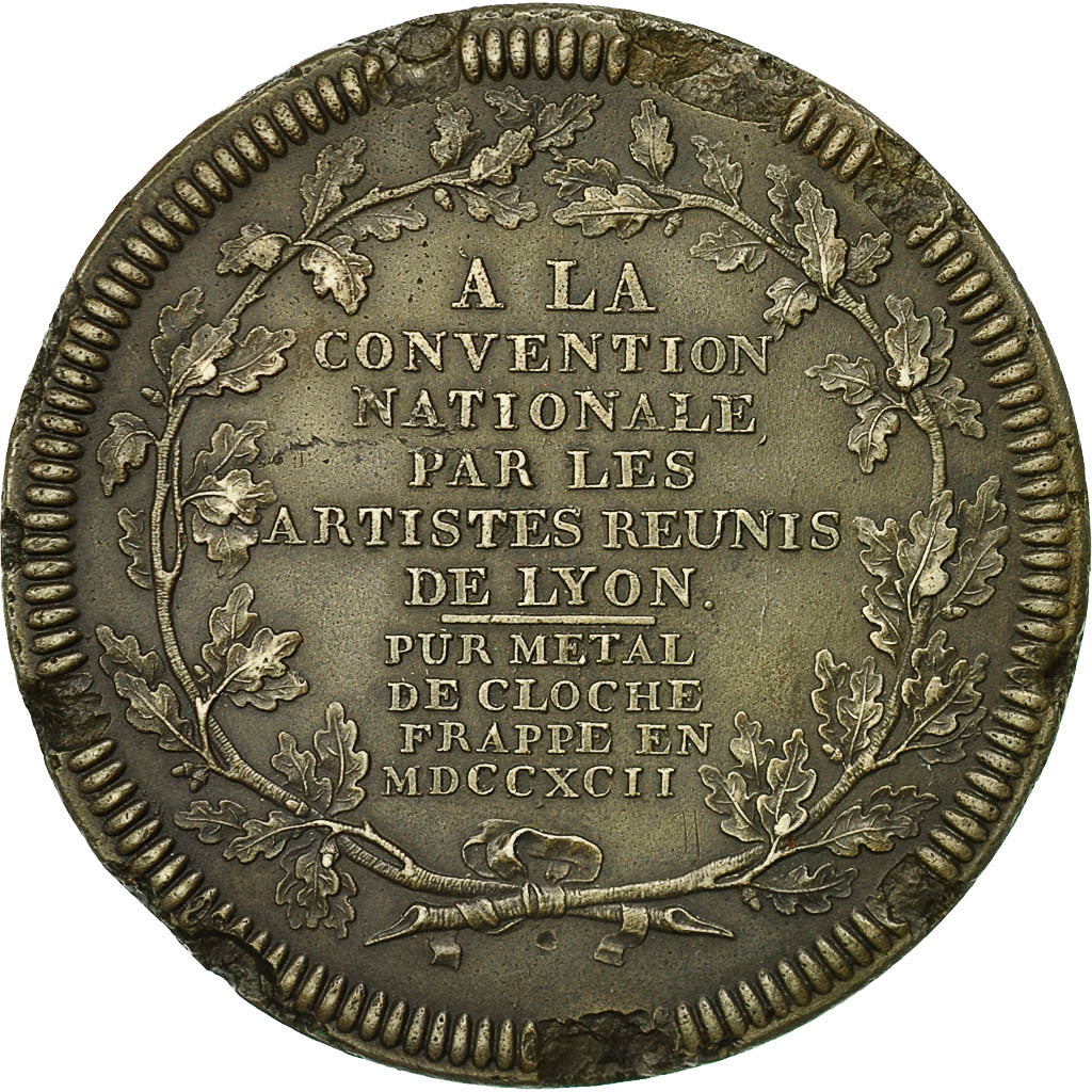 Moneda, Francia, Essai, 1792, Lyons, Galle, MBC, Bronce, Brandon:190