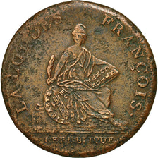 Monnaie, France, Convention, 2 Sols, 1794, Essai Bernier, TTB, Bronze