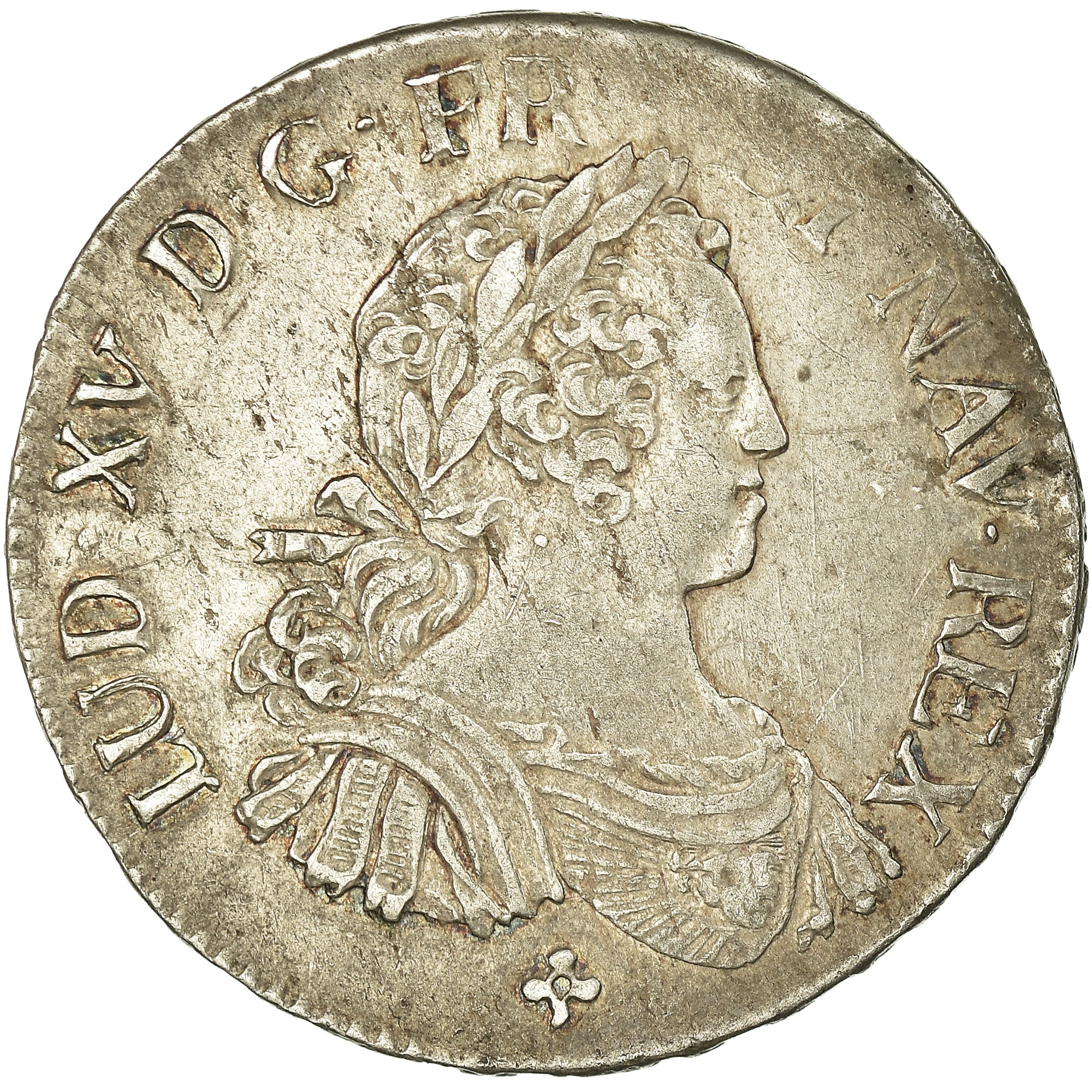 Munten, Frankrijk, Louis XV, 1/2 Ecu, 1725, Troyes, ZF+, Zilver, Gadoury:312