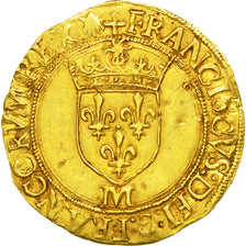 Moneda, Francia, François Ier, Ecu d'or, Toulouse, MBC+, Oro, Sombart:4860