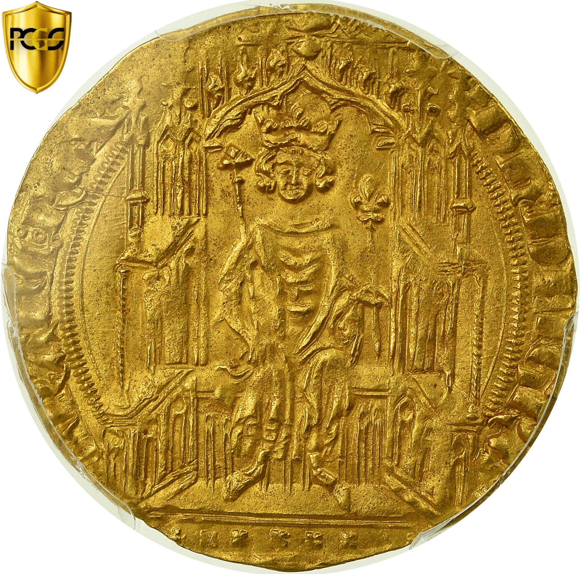 Coin, France, Philippe VI, Double Royal d'Or, PCGS, MS62, Gold, graded