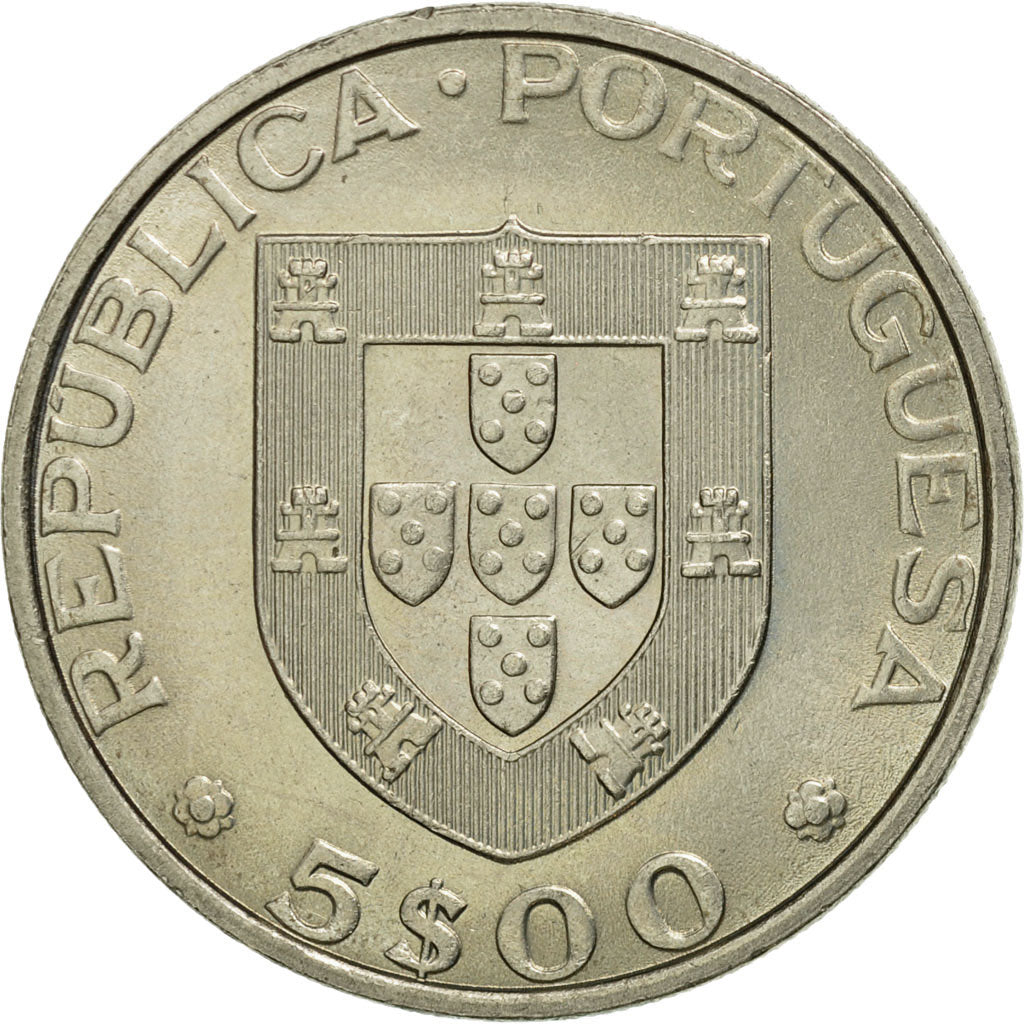 Munten, Portugal, 5 Escudos, Undated (1983), PR, Copper-nickel, KM:615