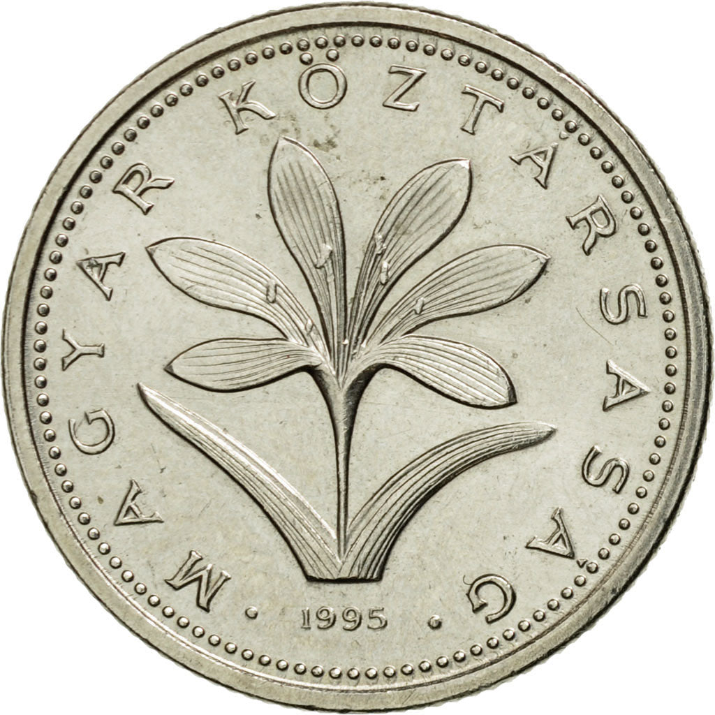 Coin, Hungary, 2 Forint, 1995, AU(55-58), Copper-nickel, KM:693