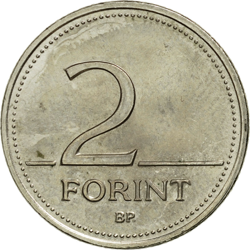 Coin, Hungary, 2 Forint, 1995, AU(55-58), Copper-nickel, KM:693