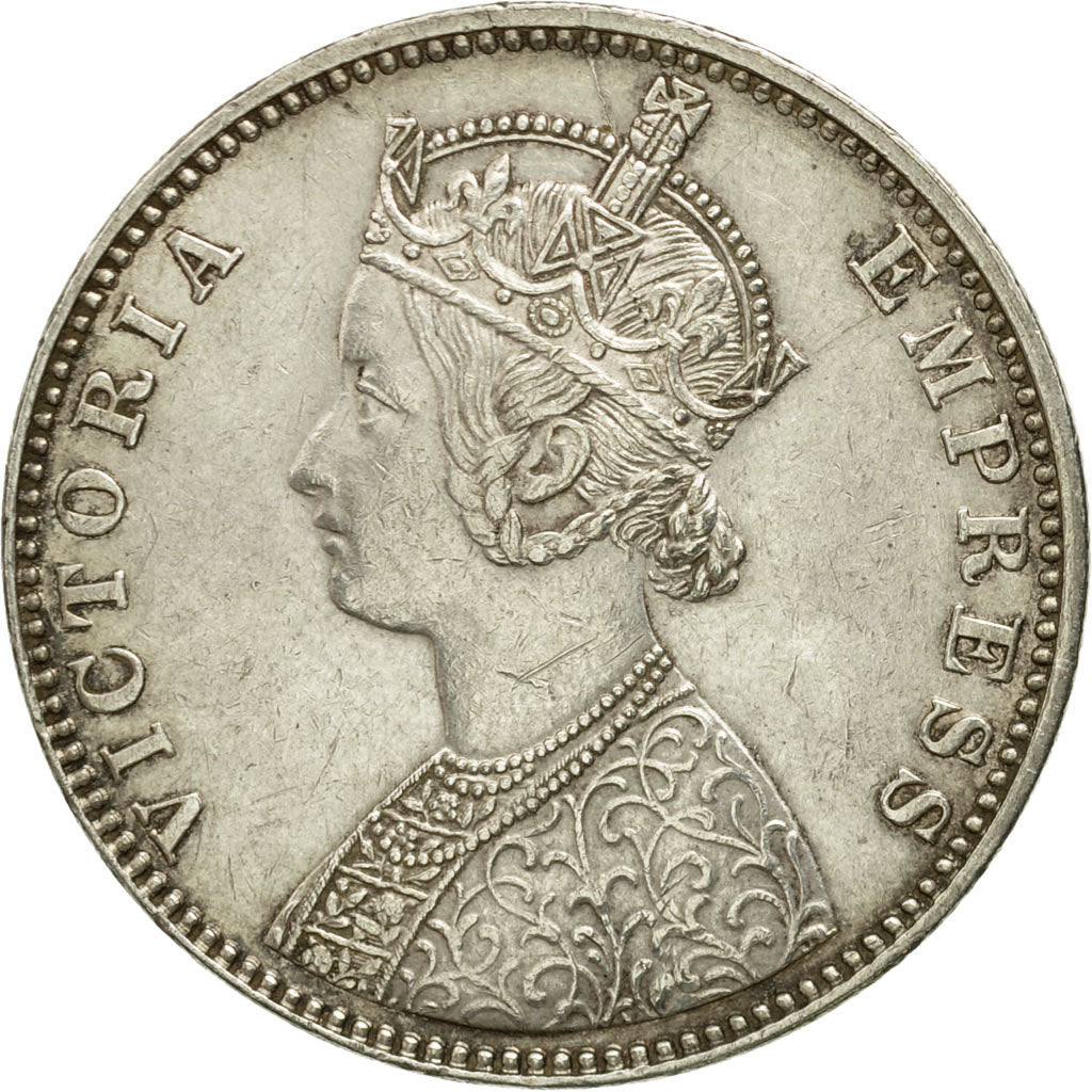 Coin, INDIA-BRITISH, Victoria, Rupee, 1901, EF(40-45), Silver, KM:492