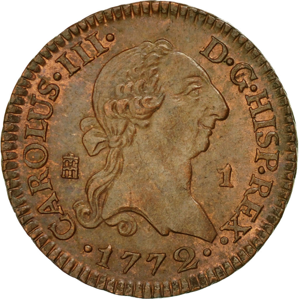 Münze, Spanien, Charles III, Maravedi, 1772, Segovia, VZ, Kupfer, KM:405.2