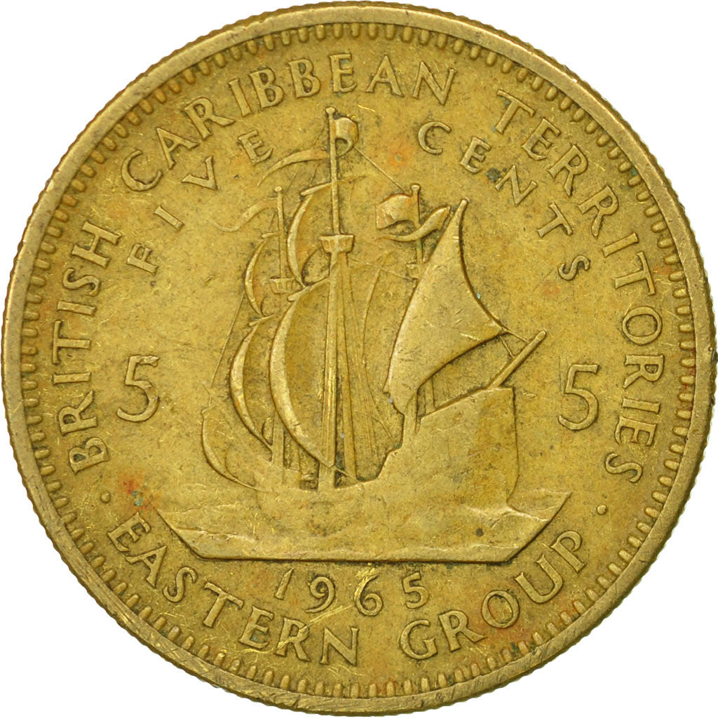 Moneta, Państwa Wschodnich Karaibów, Elizabeth II, 5 Cents, 1965, EF(40-45)