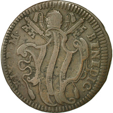 Coin, ITALIAN STATES, PAPAL STATES, Benedict XIV, Baiocco, Undated (1743)