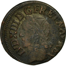 Munten, Frankrijk, Louis XIII, Double tournois de Warin,1643,La Rochelle,KM127.6
