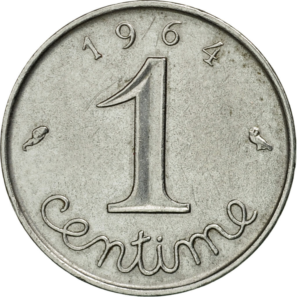 Moneda, Francia, Épi, Centime, 1964, Paris, Rebord, MBC+, Acero inoxidable